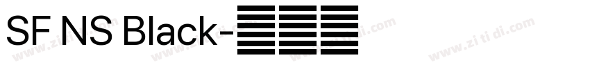 SF NS Black字体转换